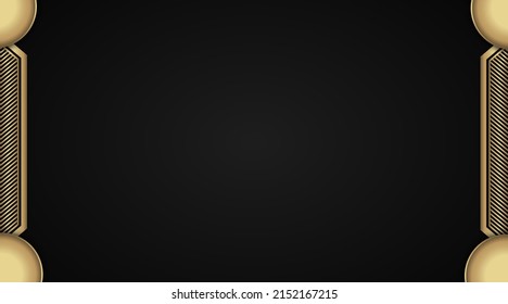 blank black background, with gold ornate border