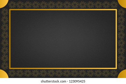 Blank Black Certificate. Jpeg Version Also Available In Gallery.