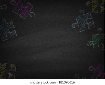 Blank black chalkboard