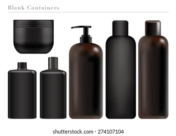 Blank Black Containers