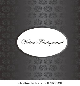 blank black elegant ornament background. vector