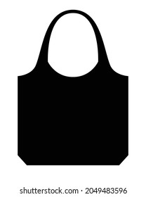 Blank Black Foldable Shopping Bag Template On White Background, Vector File.