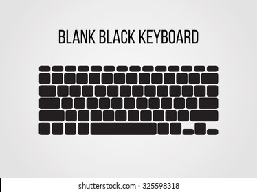 Blank Black Keyboard - Isolated Keyboard
