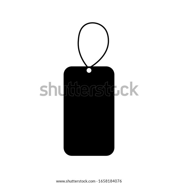 Blank Black Paper Price Tag Label Stock Vector (Royalty Free ...