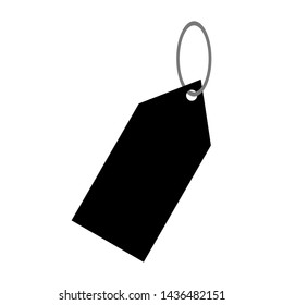 blank black price tag label isolated on white background. vector illustration