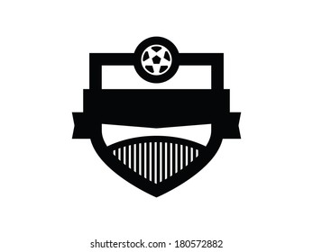 Blank Black Soccer Shield.