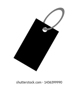 blank black tag label isolated on white background. vector illustration