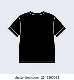 Blank black t-shirt front mockup, plain cotton tshirt mock up template for design, branding, print, store. Empty casual apparel