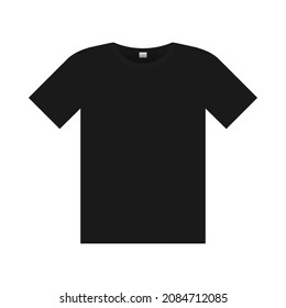 Blank black t-shirt mock-up design