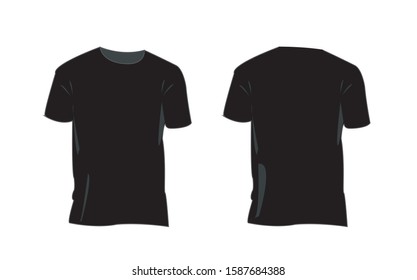 Download Blank Black Tshirt Template Vector Stamp Stock Vector Royalty Free 1587684388