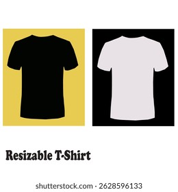 Blank black t-shirt template, white t-shirt vector, t-shirt vector design free download.