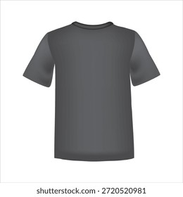 Blank Schwarz T-Shirt Vektorgrafik Kleid Mockup Vorlage