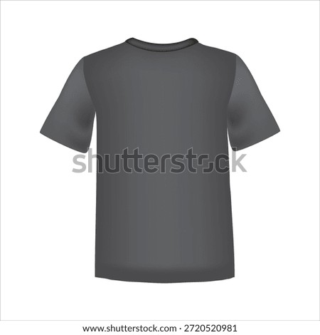 Blank Black T-Shirt Vector Illustration Garment Mockup Template