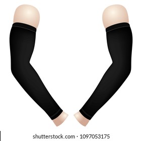 Blank Black Uvprotection Arm Sleeve Template Stock Vector (Royalty Free Blank Black Uvprotection Arm Sleeve Template Stock Vector (Royalty Free
