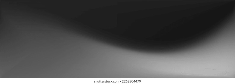 Blank  Black and white Blurred Background. Monochromatic Wavy Gradient Mesh. Silver Smooth Surface Illustration. Vibrant Alluminium Horizontal Lines Backdrop. Metallic Gray Wavy Gradient Mesh.