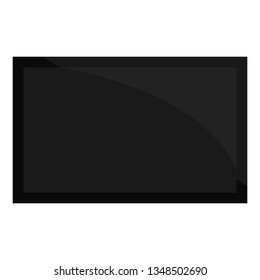 blank black wide screen TV  display isolated on white background. vector illustration 