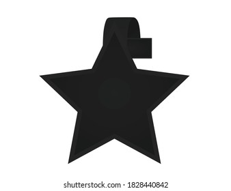 Leeres schwarzes Holzschild. Vektorgrafik