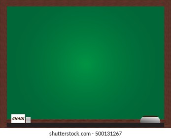 Blank Blackboard with chalk. Vector illustration design eps10.