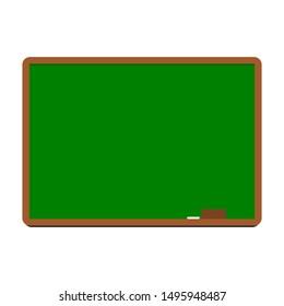 blank blackboard with green surface isolated on white background. vector illustration 