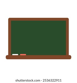 Blank blackboard icon for text. Education, academic, school learning, back to school, knowledge, class concept. Flat vector isolated design illustration. 