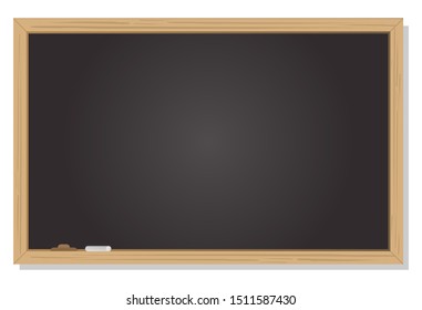 Blank blackboard on black background