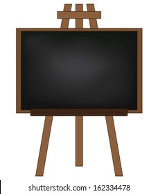 Blank blackboard on white