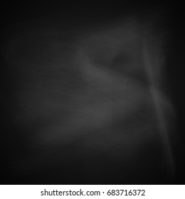 Blank blackboard with white smudges. Vector illustration.