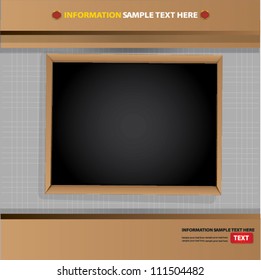 Blank blackboard,Class room, for text,Vector