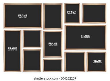 blank blackboards copyspace with wood frames