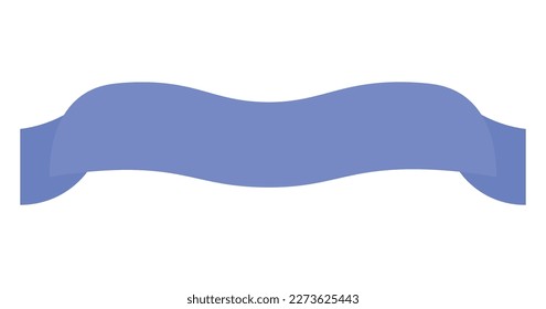 Blank blue banner on white background