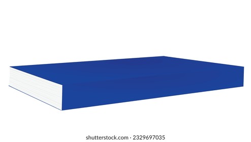 Blank blue book. vector illustration