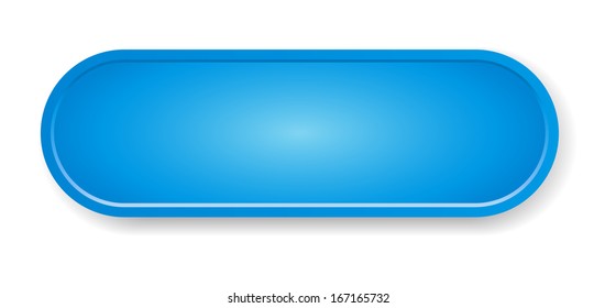 The blank blue button ready for your text / The blue glossy button / The button