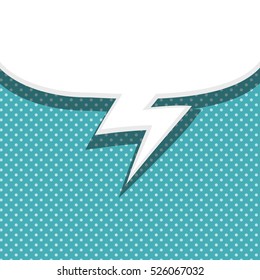 Blank blue comic text balloon template. Clear speech bubbles halftone dot style pop art. Dialog empty cloud pop art. Creative idea conversation funny background sketch explosion
