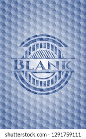 Blank blue hexagon emblem.