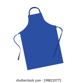 Blank blue kitchen apron isolated on white background. Vector