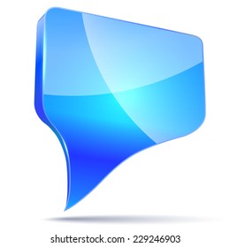 Blank blue massage tag with copy space.