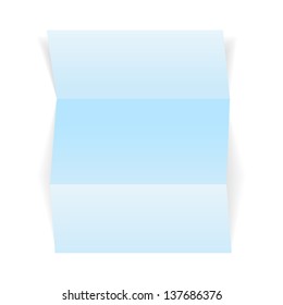 The blank blue piece of paper, ready for your text / piece of blue paper