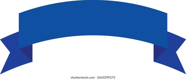 Blank Blue Ribbon Banner – Vector Illustration for Labels and Headers