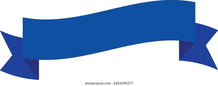 Banner da faixa azul em branco - Ilustração de vetor para rótulos e cabeçalhos