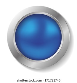 Blank Blue Round Button Stock Vector (Royalty Free) 171721745 ...