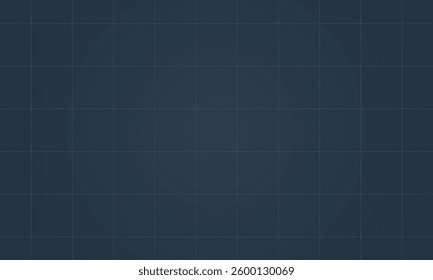 Blank blue sheet of paper with grid. Vector blueprint background template. Grid vector background. Vector illustration