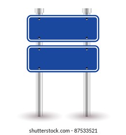 blank blue sign