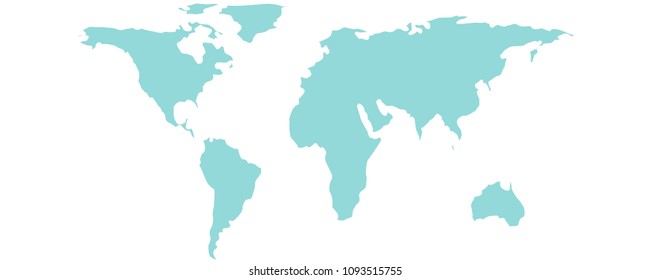 Blank Blue similar World map isolated on white background. Best popular Worldmap Vector template for website, design, cover, annual reports, infographics
