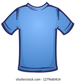 Blank Blue Tee Shirt Blank Cartoon Stock Vector (Royalty Free ...