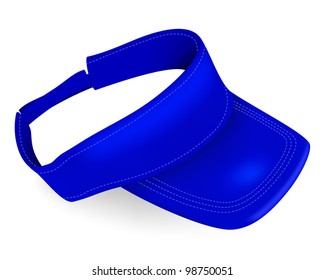 Blank blue visor template.