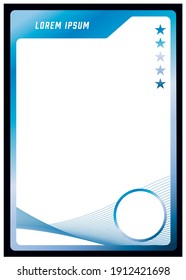 blank blue winter activity pass template design