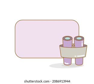 blank board with binoculars icon