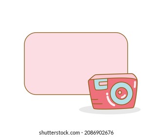 blank board with digital camera icon