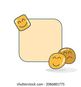 blank board with emoticons vector illustration