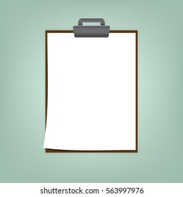 Blank board on green background